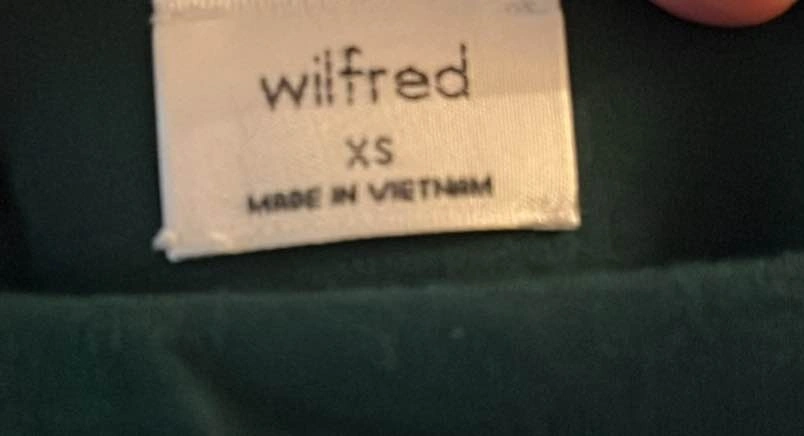 Aritzia Wilfred Dark Teal Green Ruched Tie Dress XS - photo 3