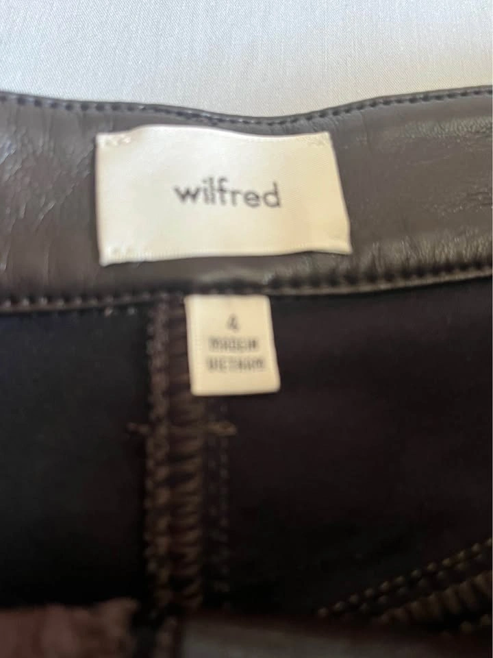Aritzia Wilfred Brown Faux Leather Pants Size 4 - photo 2