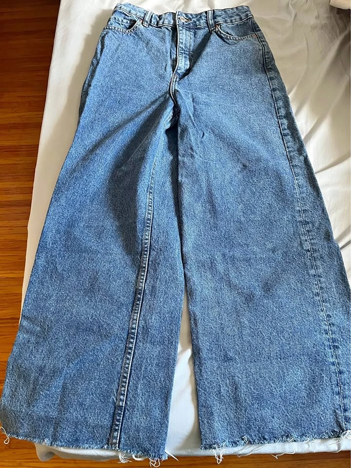 MNG DENIM Carol Blue Wide Leg Jeans EUR 36