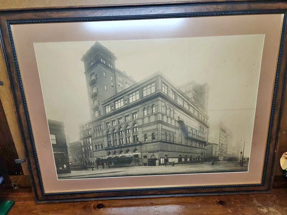 Vintage Carnegie Hall Print Framed Brown Brothers