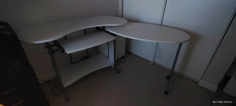 Modern White Corner Computer Desk - photo 3