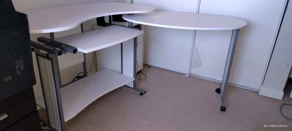 Modern White Corner Computer Desk - photo 4