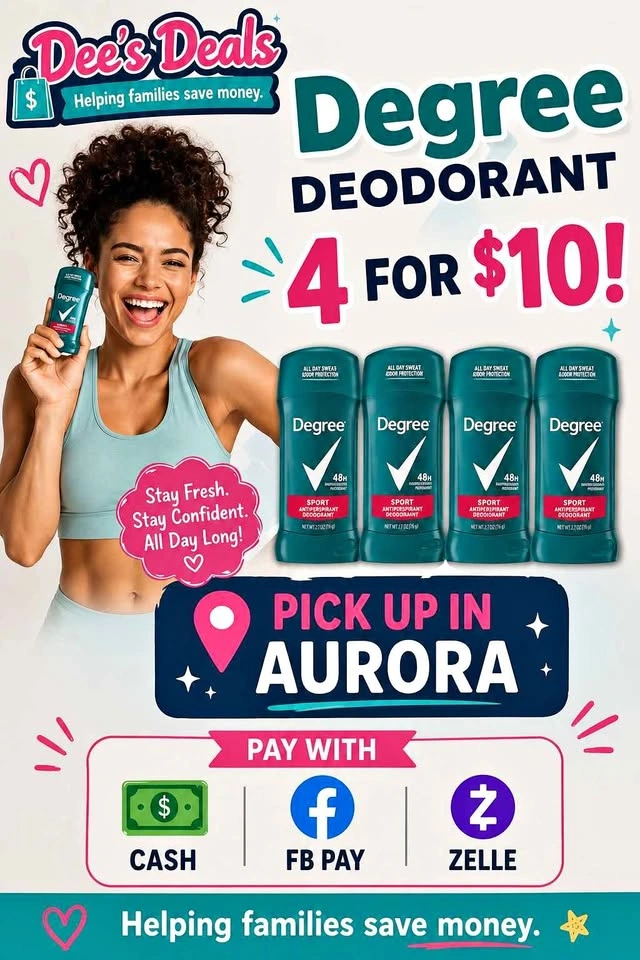 Get 4 Degree deodorant for $10