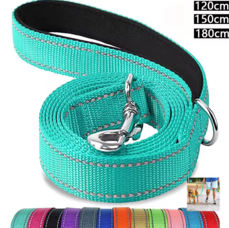 Reflective Dog Leash Adjustable Nylon Walking Lead