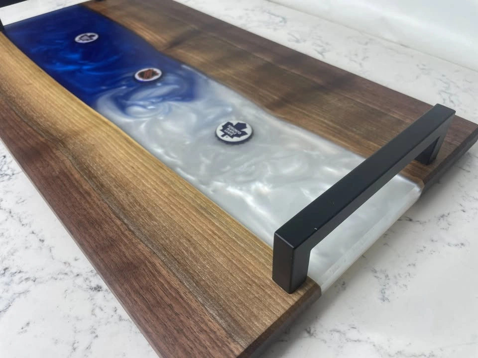 Toronto Maple Leaf Beer Cap Live Edge Charcuterie Board w/ Epoxy - photo 5
