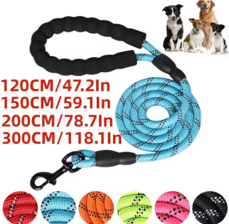 Strong Nylon Dog Leash Soft Handle for Small Medium Large Dogs - photo 3