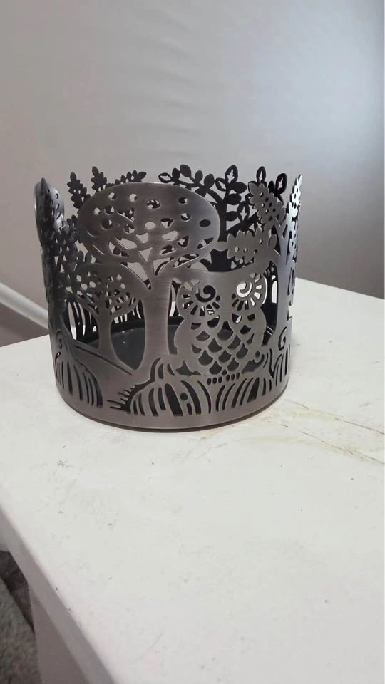 Bath & Body Works Slatkin 3-Wick Candle Holder - Owl & Tree - photo 2