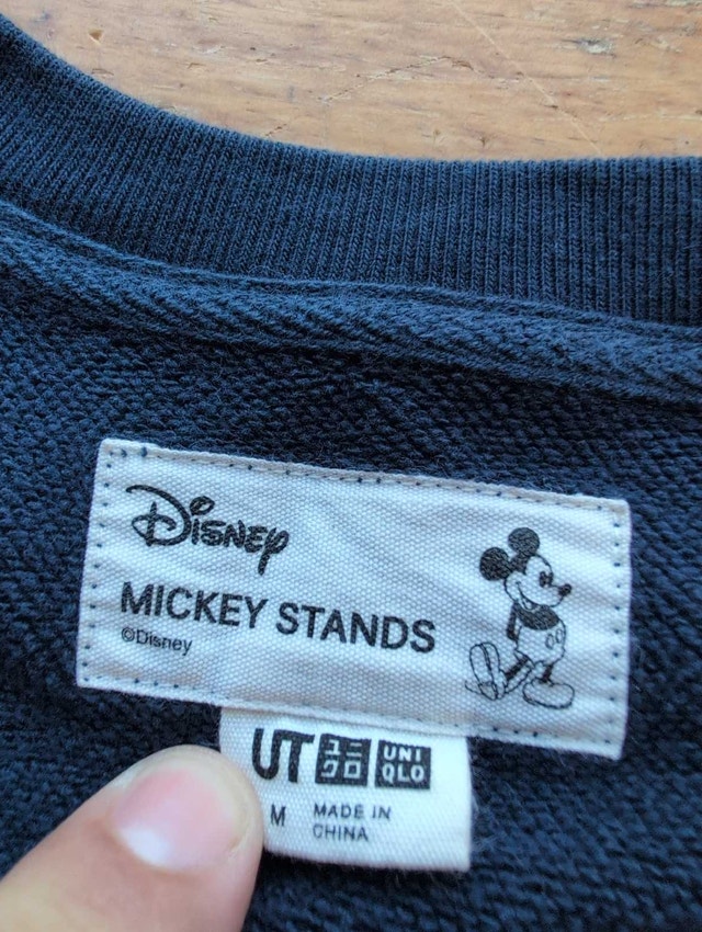 Uniqlo Mickey Sweatshirt Medium Blue - photo 2