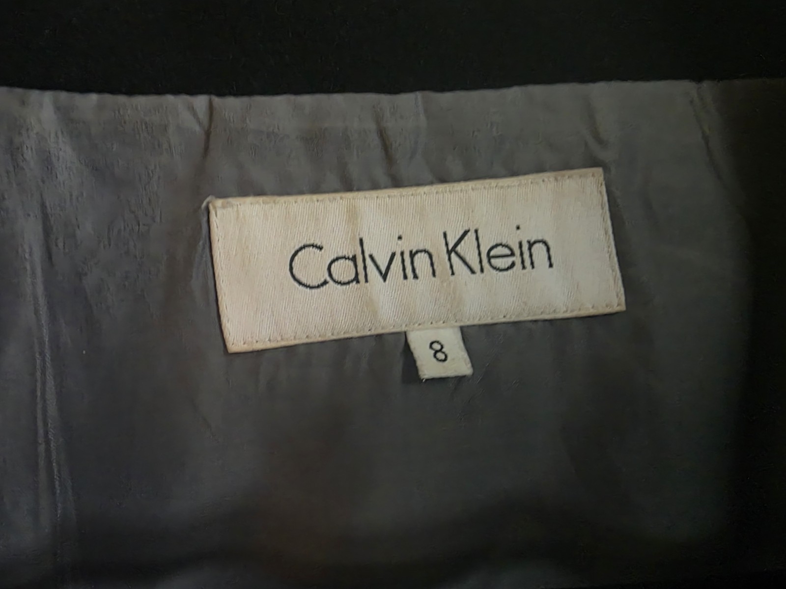 Calvin Klein Women's Black Wool Blend Belted Coat Size 8 - photo 3