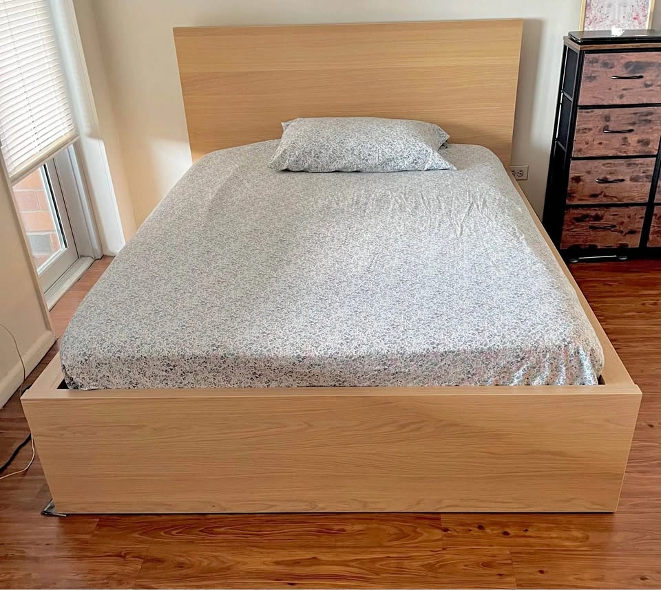 MALM High Bed Frame with 2 Large Storage Drawers - Full Size