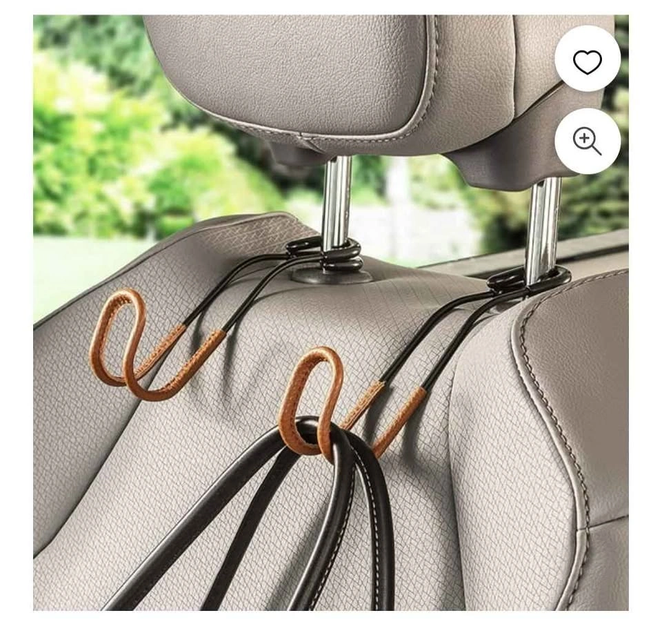 Brand new 4 Leather Contour Car Hooks - photo 2
