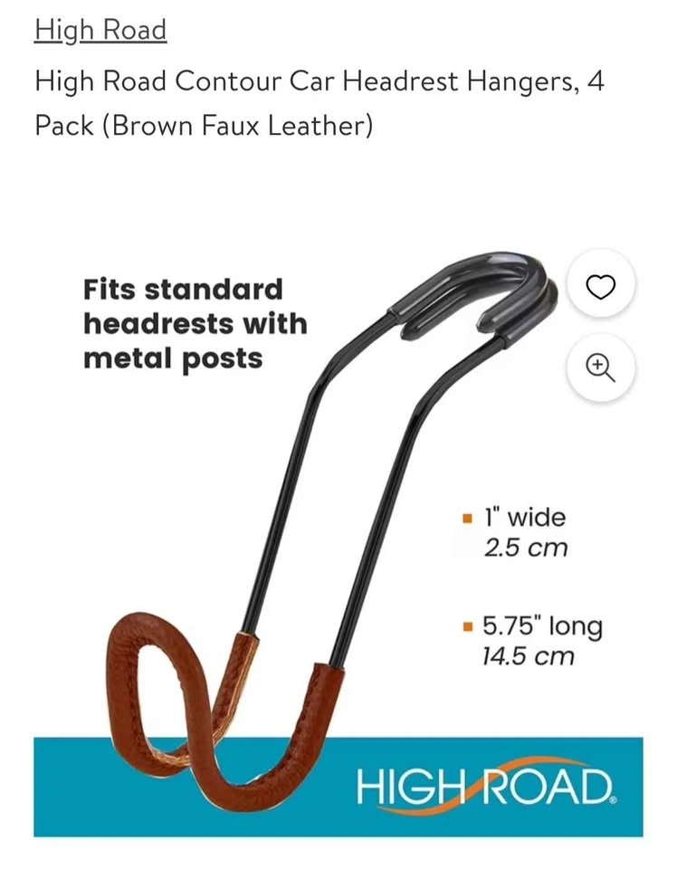 Brand new 4 Leather Contour Car Hooks - photo 3