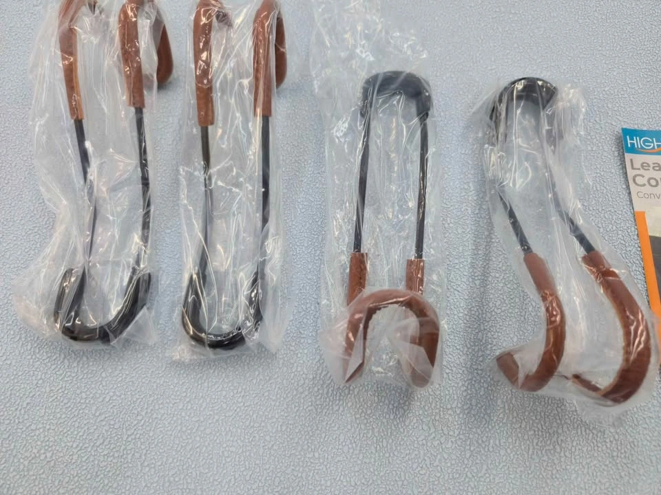 Brand new 4 Leather Contour Car Hooks - photo 4