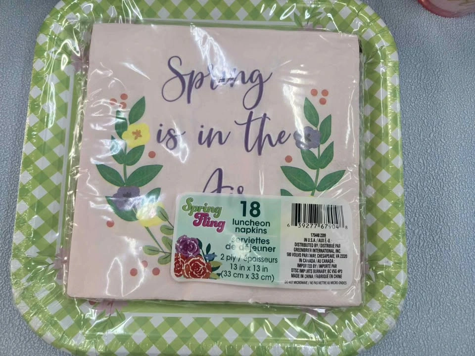 108 9x9 Paper Plates, 28 Tumblers, 54 Napkins Set