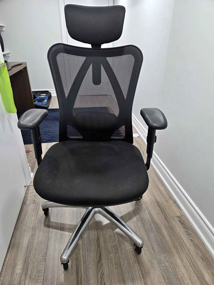 Ergonomic Mesh Office Chair with Headrest & Adjustable Armrests