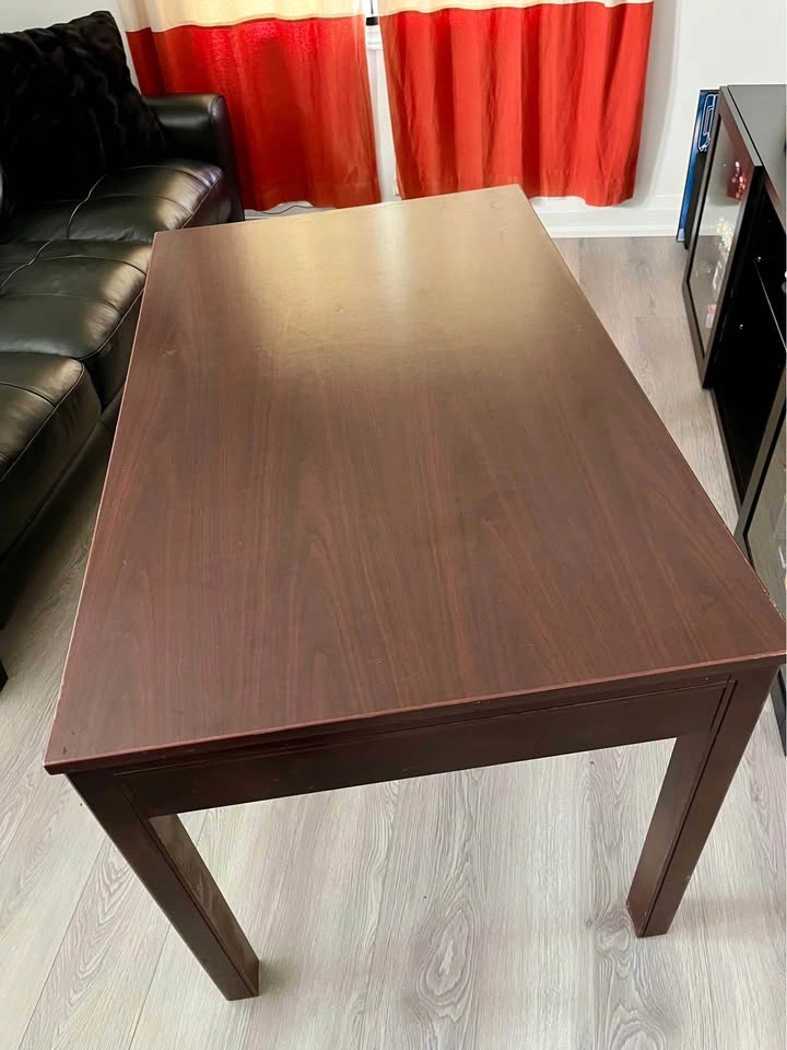 Moving Sale! Dark Burgundy Solid Wood Desk - photo 3