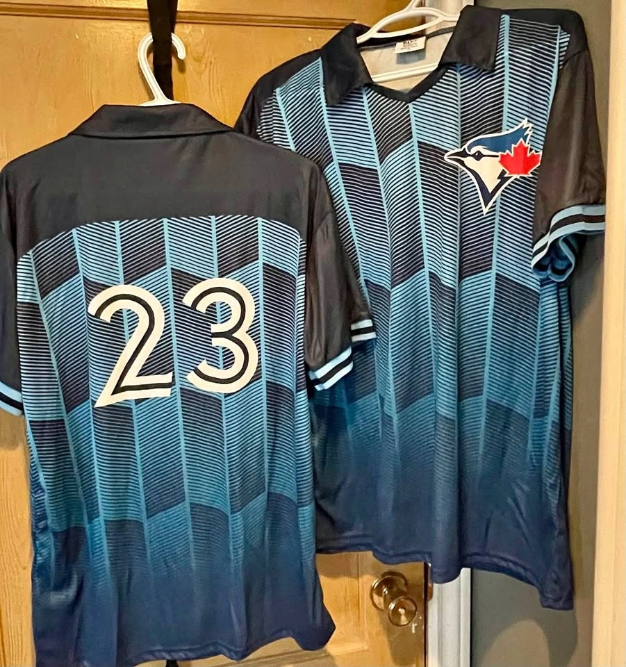 Pair of Toronto Blue Jays Cricket Jerseys