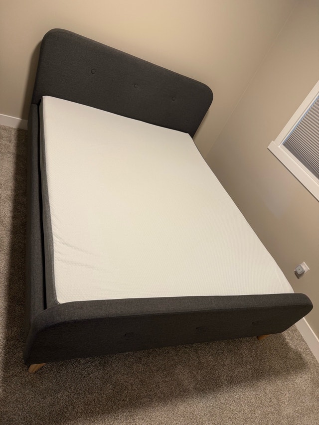 Queen Bed Frame and Mattress