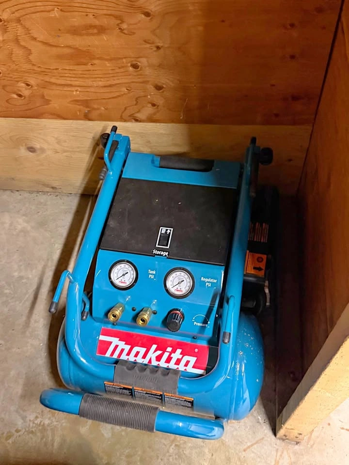 Makita Air Compressor and Hitachi Nail Guns
