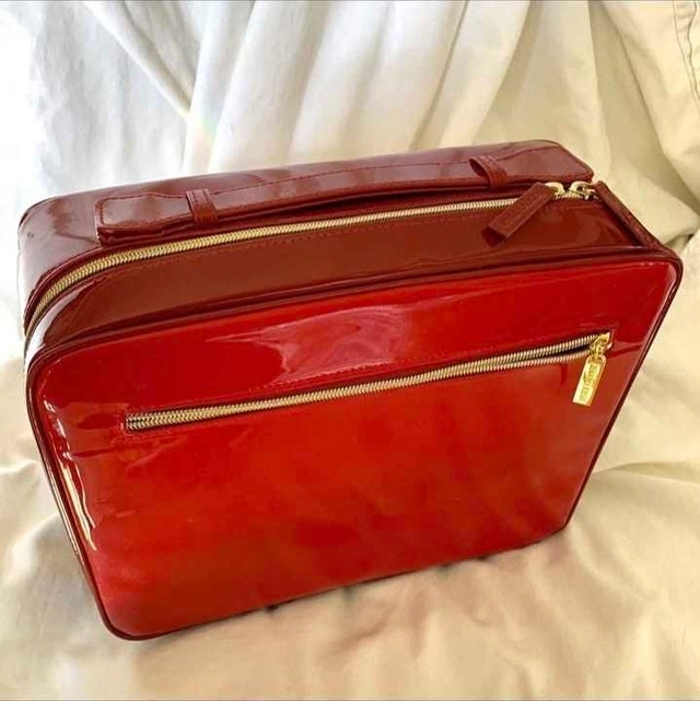 Vintage Estée Lauder Red Patent Vanity Case