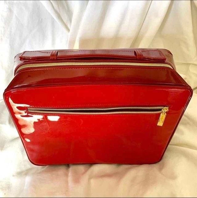 Vintage Estée Lauder Red Patent Vanity Case - photo 2