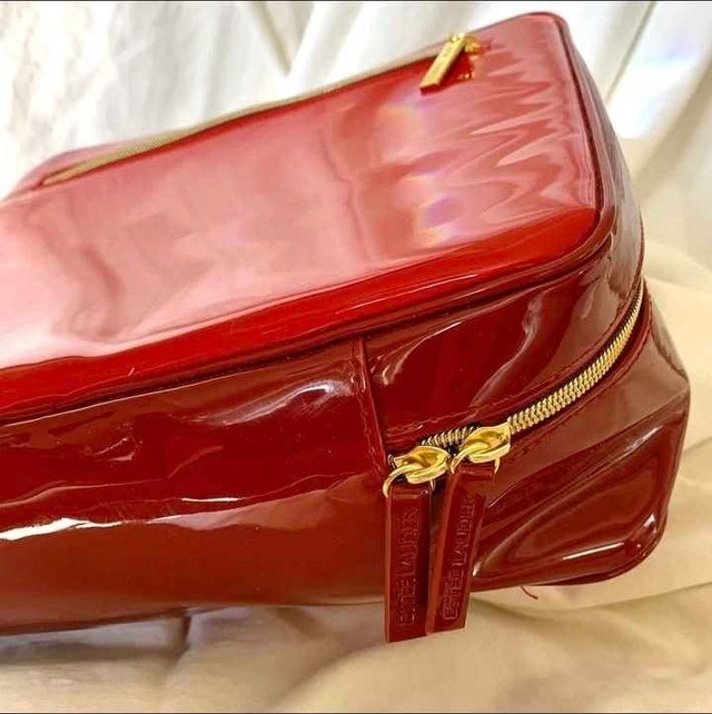 Vintage Estée Lauder Red Patent Vanity Case - photo 4
