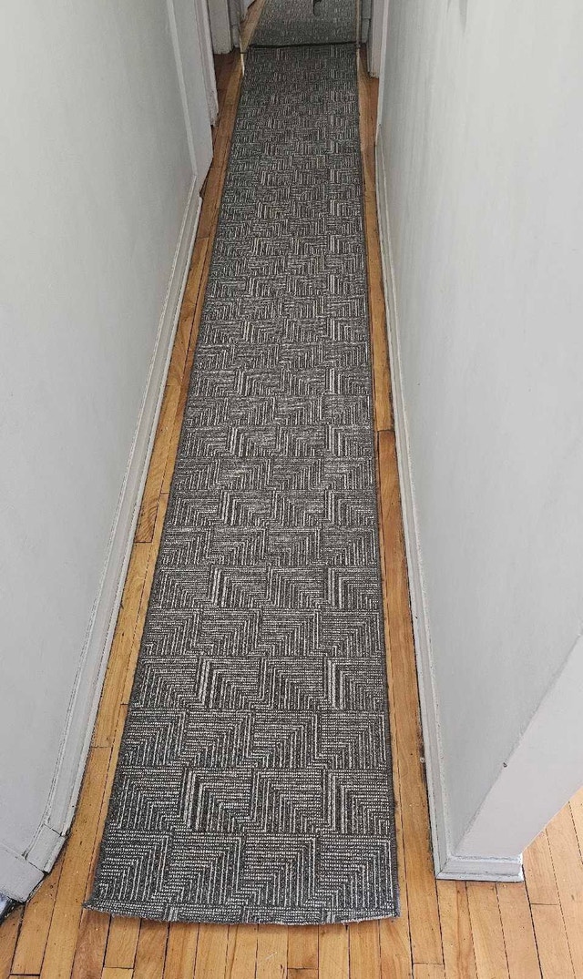 Beautiful Hallway Runner Rug - Grey Modern