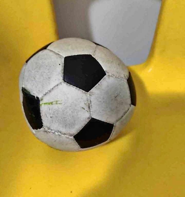 Black and white soccer ball