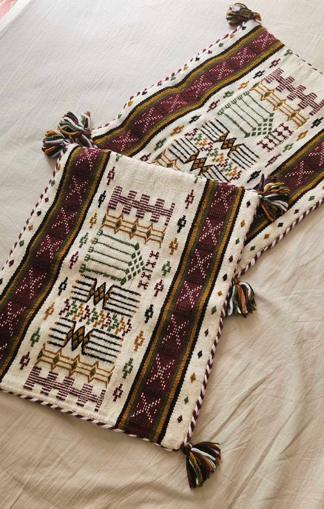 2 Handmade Berber Cushion Covers 40x60cm Boho Style - photo 2