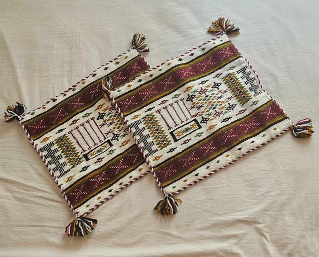 2 Handmade Berber Cushion Covers 40x60cm Boho Style - photo 5