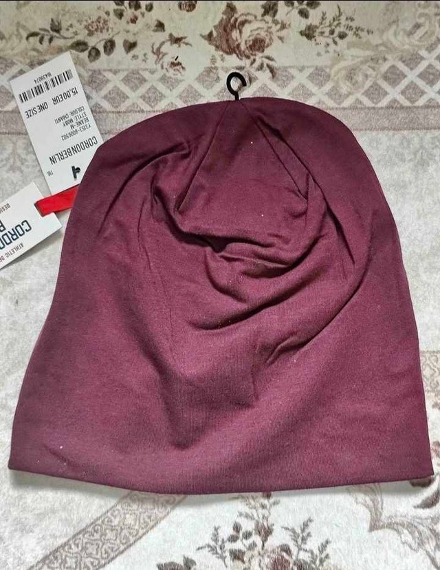 Burgundy Slouchy Beanie - New with Tags