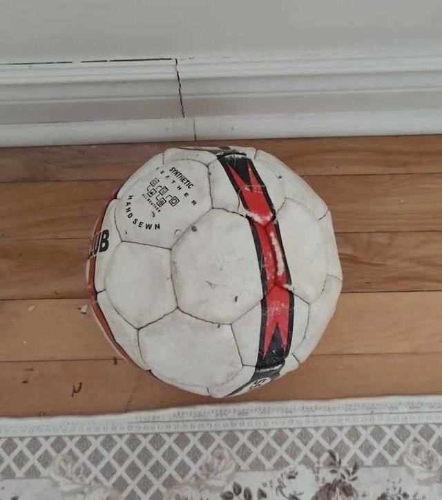 CLUB Size 5 Soccer Ball - White with Red Stripe - photo 2