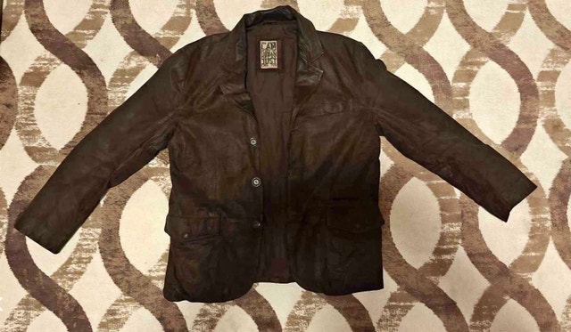 Angelo Litrico Leather-Look Blazer Jacket - Size L