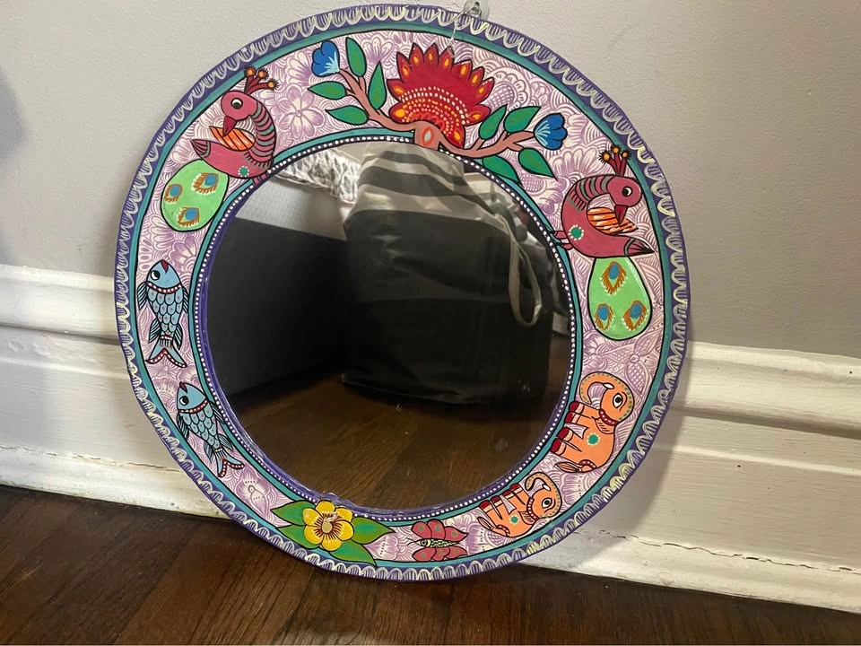 Hand painted 16 inch mirror - photo 2