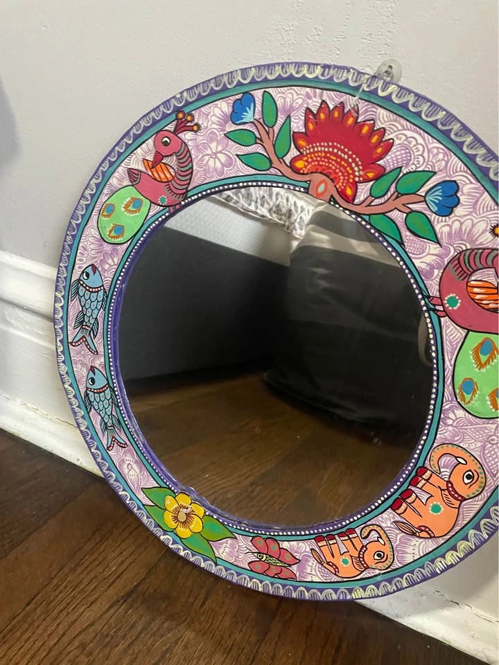 Hand painted 16 inch mirror - photo 3