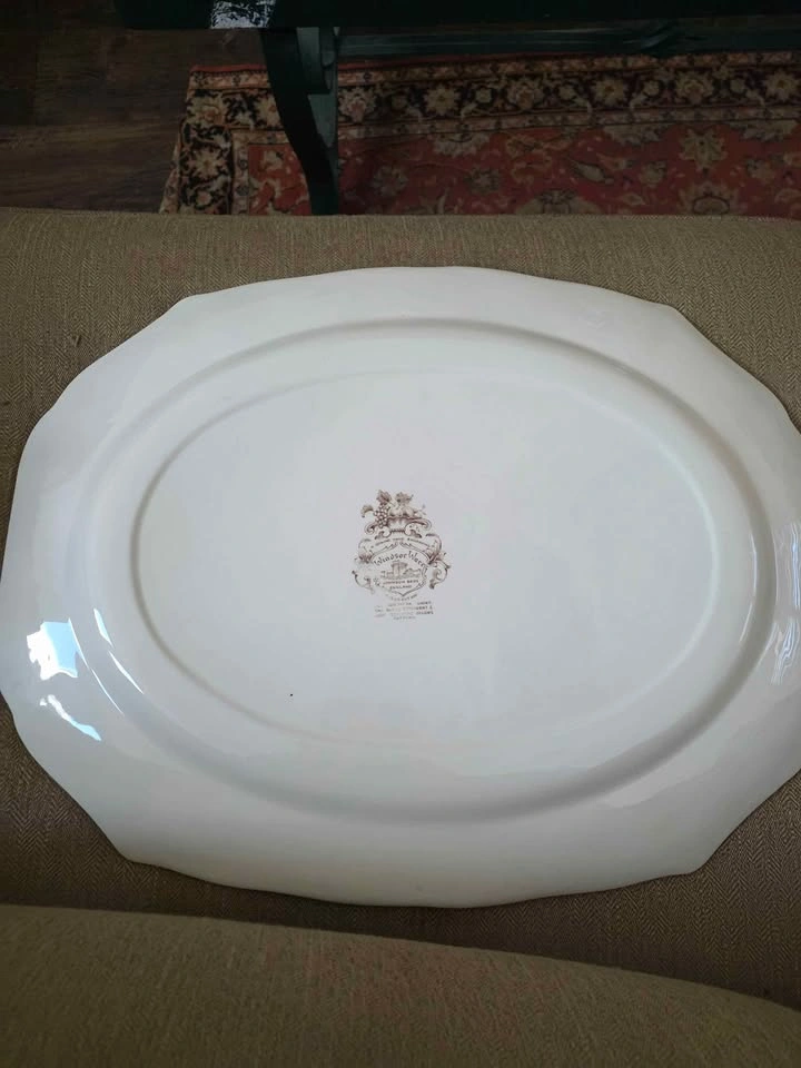 Vintage 20.5” Johnson Brothers Windsor Ware Harvest Fruit Platte - photo 2