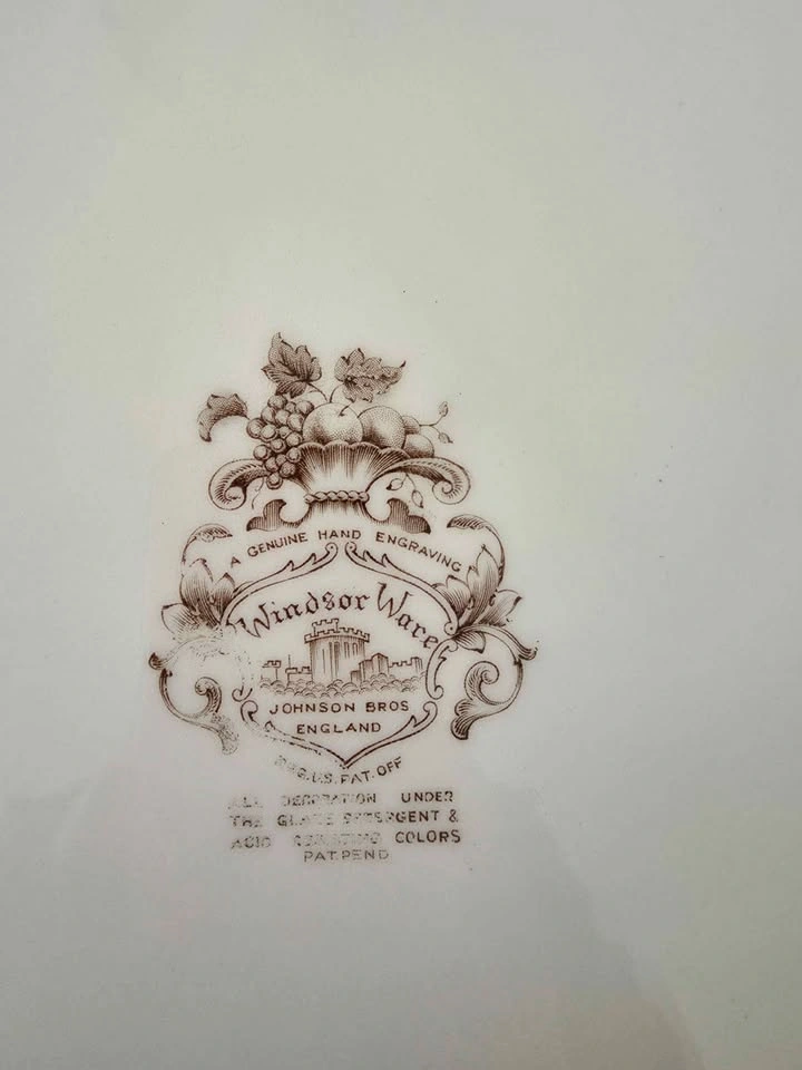 Vintage 20.5” Johnson Brothers Windsor Ware Harvest Fruit Platte - photo 3