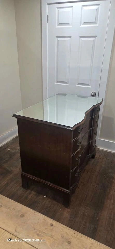 Vintage Williams-Kimp Solid Wood Serpentine Dresser w/ Mirror - photo 2