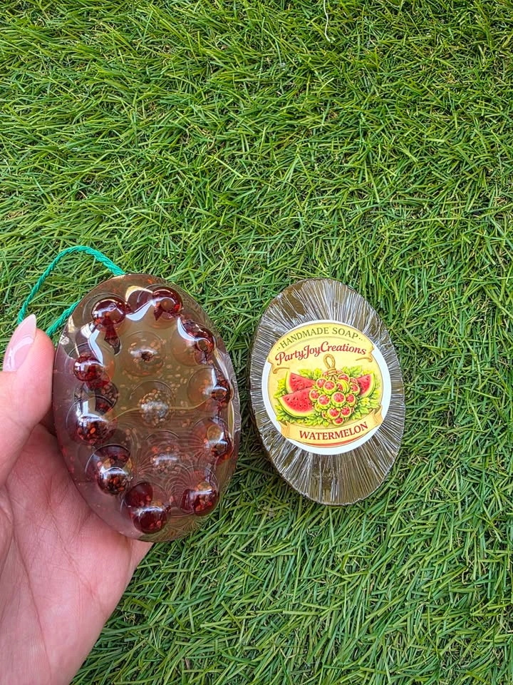 Handmade Watermelon Massage Bar Soap - photo 3