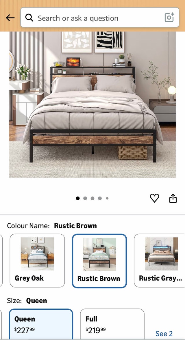 Queen Mattress and Bed Frame - Sealy Posturepedic - photo 2