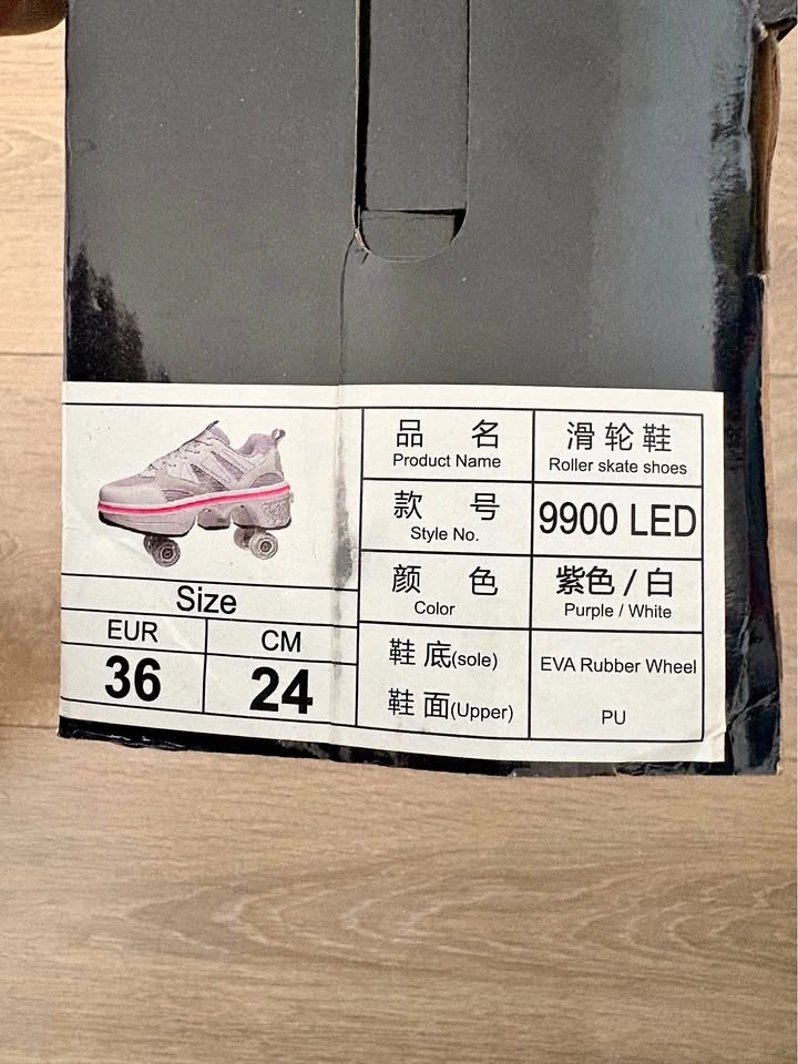 Kick Roller Skates with LED Lights – Like New ✨🛼