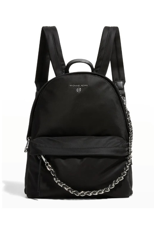 Michael Kors Slater Black Medium Nylon Backpack