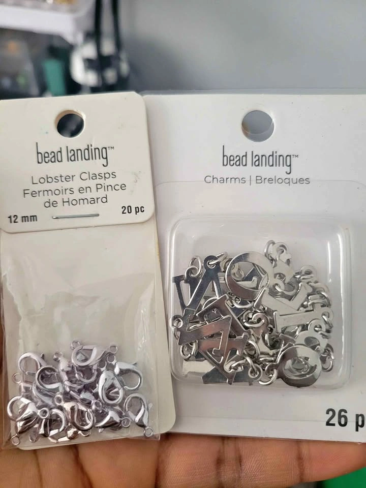 Clasps and letter charms