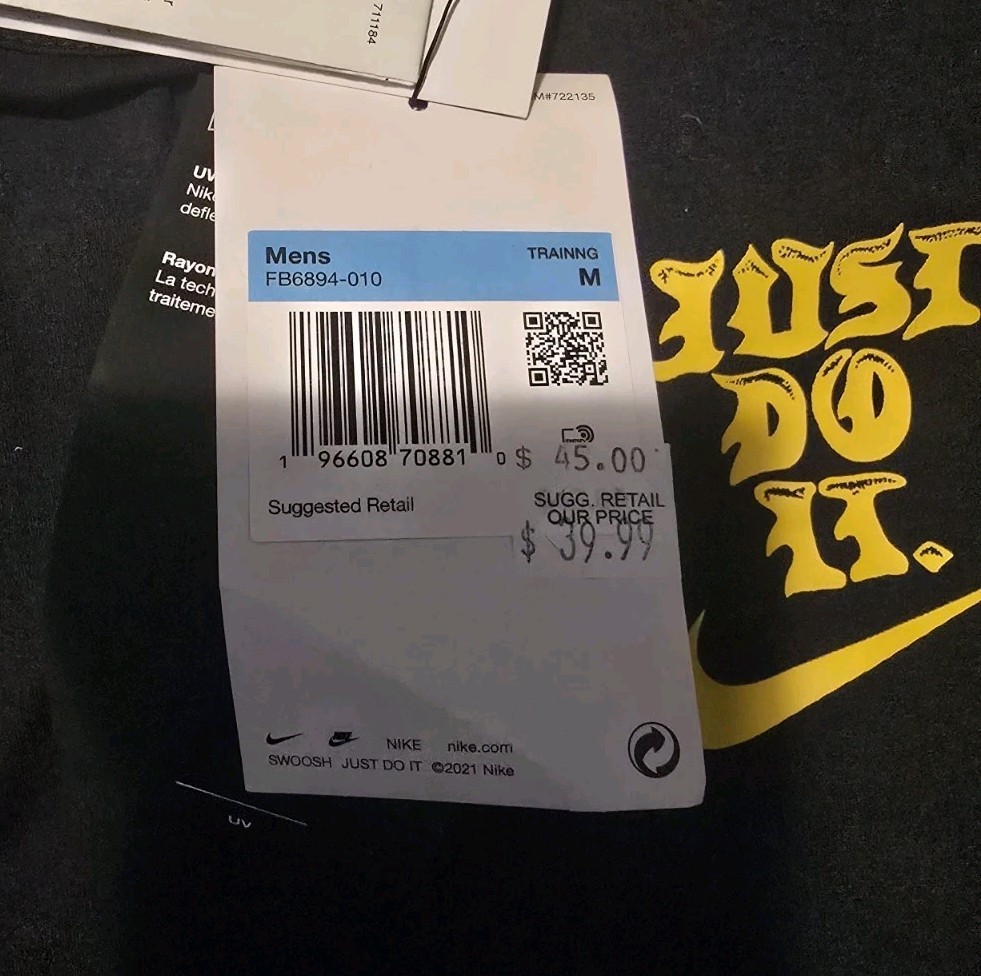 Nike Dri-FIT T-Shirt - Medium - Black/Yellow - New w/ Tags - photo 3