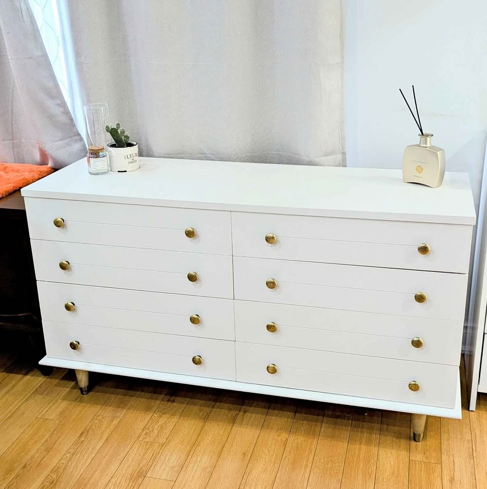 Classy Refinished MCM Accent Solidwood Dresser