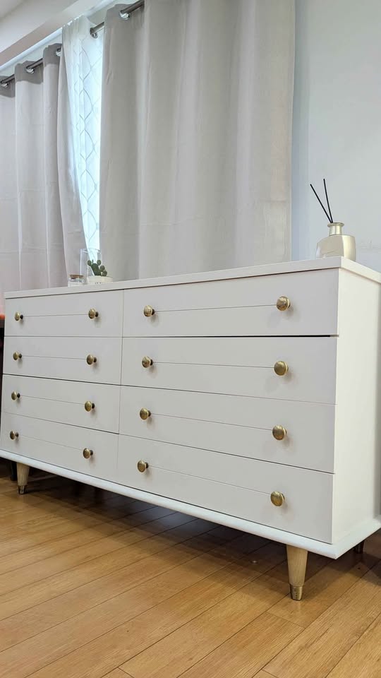 Classy Refinished MCM Accent Solidwood Dresser - photo 4