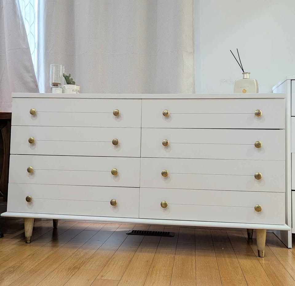 Classy Refinished MCM Accent Solidwood Dresser - photo 5