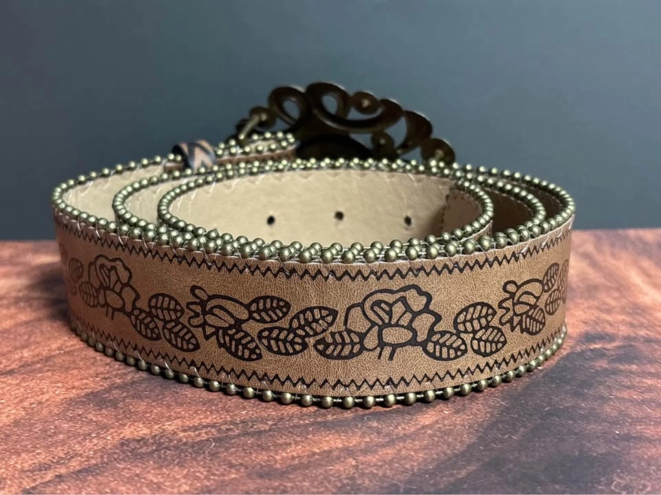 Boho Western Belt with Turquoise Buckle - photo 4
