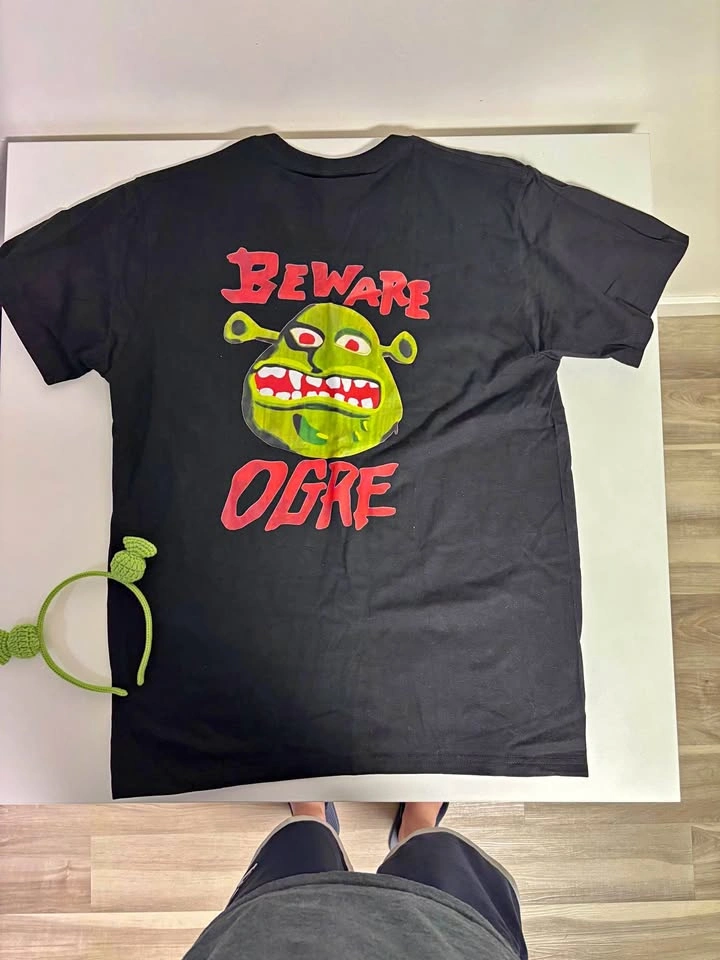 Shrek Beware Ogre T-shirt & Ears Headband Set