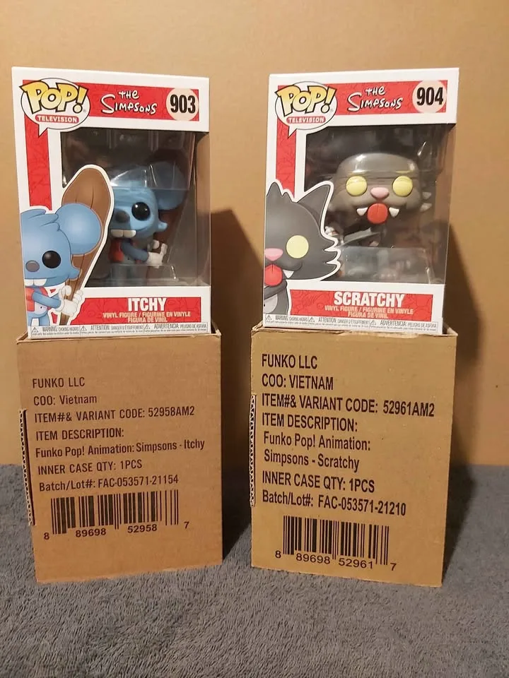 The Simpsons- Funko Pop! ( Itchy & Scratchy ) Bundle "NEW" image indicator(2)